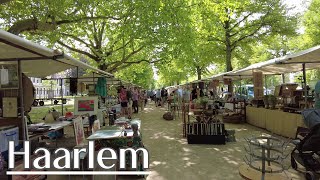 Wandelen in Haarlem  Antiekmarkt en Haarlemmerhout  4K [upl. by Eintruok]