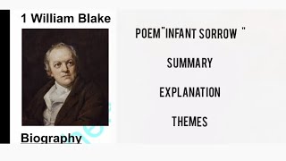 Poem Infant Sorrow by William Blake  Notes  Summary Themes Explanation englishliterature [upl. by Zanas]