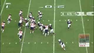 Hackenberg Catches TD Pass vs Illinois [upl. by Nanor]