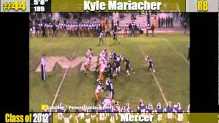 PA 2012 Kyle Mariacher  Mercer  RB44  Senior year [upl. by Aiepoissac]