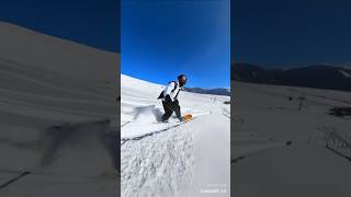 I just started skiing offpiste and I like powder snow snowboarding weareskiing bkprodhania [upl. by Michaud]