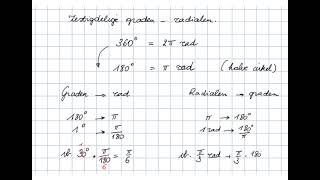 Omzetten van graden en radialen [upl. by Elstan31]