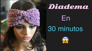 Diadema Turbante En Crochet 💓Hecho en 30 Minutos Nivel Principiantes [upl. by Vtarj]