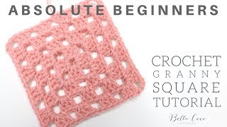 CROCHET How to Crochet a Granny Square  Absolute Beginners  Bella Coco [upl. by Jackie]