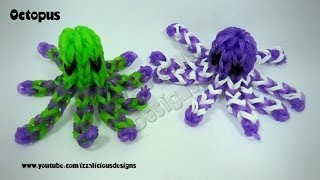 Rainbow Loom Octopus Figure Charm [upl. by Aisatsan124]