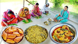 করোলা আর রুই মাছের ঝোল দিয়ে সবাই একথালা করে ভাত খেয়ে নিলো সাথে মোচার ঘন্ট আর চলকুমড়ো রেসিপি [upl. by Ahsenrac373]