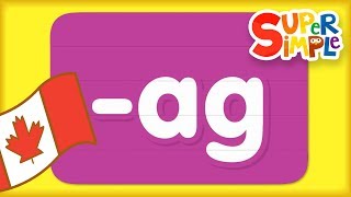 Word Family quotagquot  Turn And Learn ABCs  Preschool Learning [upl. by Anilasor]