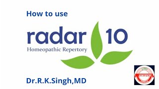 How to Use Radar Homeopathic Software in Hindi I Use Radar Homeopathic Software like a Pro [upl. by Seiuqram]