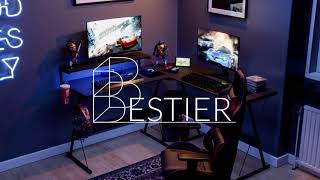 Bestier Reversible LShaped Gaming Desk Assembly Tutorial [upl. by Paco434]