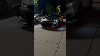 Procharged Camaro ss pulls up to meet camaro 1320video [upl. by Ahsiyk]