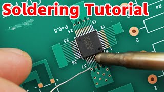 Soldering Complete Tutorial for Beginners  Leaded SMTs Chip【Step by Step】 [upl. by Hgielah]