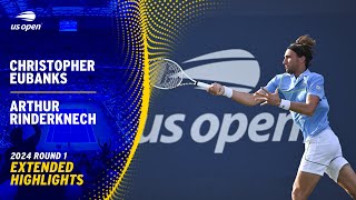 Christopher Eubanks vs Arthur Rinderknech Extended Highlights  2024 US Open Round 1 [upl. by Ahsimik]