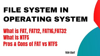 File System in Operating System  What is FAT FAT12 FAT16FAT32  What is NTFS [upl. by Julieta201]