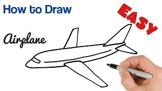 How to Draw Airplane Easy step by step for beginners [upl. by Flori]