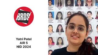 Yatri Patel  AIR 05  NID Result 2024  NID Exam 2025  NID Entrance Coaching 2025  BRDS [upl. by Barmen]