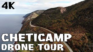 CHÉTICAMP DRONE TOUR  Autumn in the Cape Breton Highlands 4k [upl. by Iniretake]