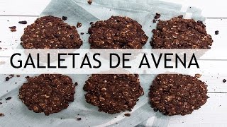 GALLETAS DE AVENA CON CHOCOLATE 3 INGREDIENTES [upl. by Ynad]