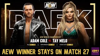 Adam Cole vs Tay Melo  Winner Stays On Tournament  AEW Fight Forever [upl. by Krefetz]