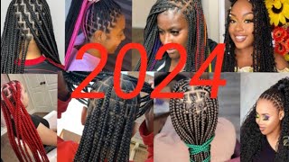 knotless Braids Hairstyles 2024  Trendy African Braids Hairstyles For Black Women 🔥 [upl. by Martreb]