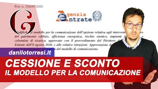 Modello CESSIONE del CREDITO e sconto in fattura come funziona Superbonus Ecobonus Sismabonus 110 [upl. by Euqinwahs]