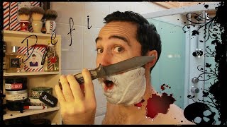 💈 Se Raser au Couteau de Chasse 💈 FILSLADE  Rasage Traditionnel [upl. by Aliban]