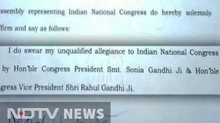 Congress offers itself up as ace target with loyalty pledge to Gandhis [upl. by Hrutkay]