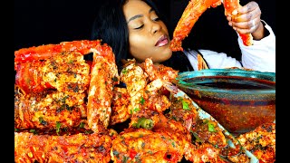 KING CRAB SEAFOOD BOIL MUKBANG  SEAFOOD  MUKBANG  DESHELLED LOBSTER  SEAFOOD BOIL  ASMR EATING [upl. by Natrav]