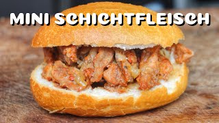 MINI SCHICHTFLEISCH  das kleinste SCHICHTFLEISCH der WELT  PERFEKTES REZEPT für SINGLES  0815BBQ [upl. by Jit]