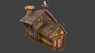 how to model cartoon house 3d maya 3dmodeling [upl. by Odrick664]