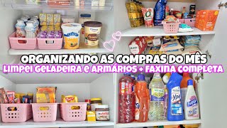 ORGANIZANDO AS COMPRAS DO MÊS NA GELADEIRA E ARMÁRIOS  PORCONEI AS CARNES  LIMPEZA E ORGANIZAÇÃO [upl. by Eixam721]