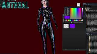 ABYSSAL Kinky Event Exclusive Bowie Latex Catsuit with 3D Shine [upl. by Alfredo928]