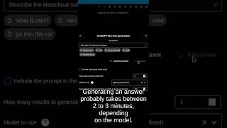 A I text generation in Nextcloud Shorts [upl. by Adien]