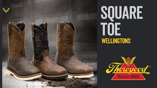 SQUARE TOE WELLINGTON BOOTS BY THOROGOOD [upl. by Taylor818]