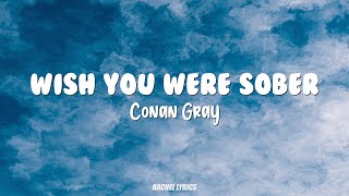 Conan Gray  Wish You Were Sober Lyrics [upl. by Wilkison780]