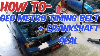 Easy and Affordable Replacing Crankshaft Seal and Timing Belt on Your 19891994 Geo Metro G10 [upl. by Rabjohn]