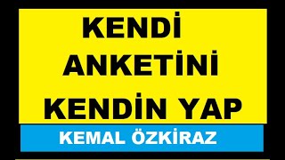 KENDİ ANKETİNİZİ NASIL YAPARSINIZ EN BASİT FORMÜL [upl. by Row]