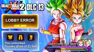 NEW DLC 13 RAID GLITCHES XENOVERSE 2  How To Get FREE End of Z Trunks Clothes Legendary Pack 2 [upl. by Neelram843]