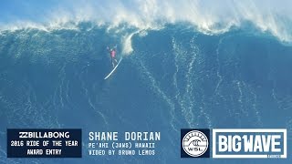 Shane Dorian at Jaws 1  2016 Billabong Ride of the Year Entry  WSL Big Wave Awards [upl. by Yenattirb]