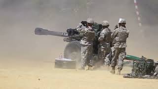 Direct Fire Training M777 M109A6 Paladin M119A3 Howitzer Artillery  US Army [upl. by Anidualc474]