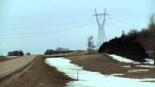 Galloping Basin Electric transmission lines due to wind [upl. by Bristow]