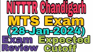 NITTTR Chandigarh MTS Exam Review28124 Expected Cutoff Special Education [upl. by Jueta330]