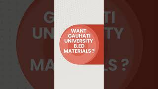 For Bed Materials SUBSCRIBE gauhatiuniversity bed bedcourse bedkiclass studymotivation [upl. by Allimaj]