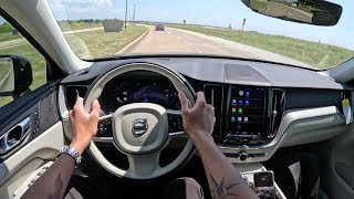 2025 Volvo XC60 T8 PlugIn Hybrid Ultra  POV Driving Impressions [upl. by Kcirde]