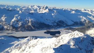 Switzerland panorama 3303m 10000ft ENGADINA  CORVATSCH  ST MORITZ [upl. by Anilec135]