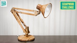 Making an Articulated Desk Lamp  Scrapwood Challenge ep31 [upl. by Accber]