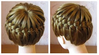 Tuto coiffure tresse serretête ♛ Tresse couronne cheveux mi longs ♛ Crown Braid [upl. by Adolfo]