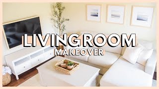 DIY LIVING ROOM MAKEOVER ON A BUDGET  living room decorating ideas 2022  living room makeover [upl. by Thirzi]