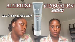 Altruist Sunscreen Review Does ALTRUIST SUNSCREEN leave a white cast altruist [upl. by Nnyroc]