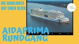 AIDAprima Rundgang mit allen Highlights amp Neuheiten ✅ [upl. by Aroda]