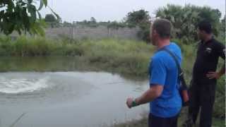 Throwing Hand Grenade at Shooting Range at Phnom Penh Cambodia [upl. by Tereve]